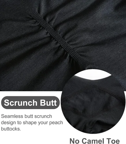 Miniatura 5 de DREAMOON Leggings cruzados sin costuras con levantamiento de glúteos para mujer, pantalones de yoga de cintura alta, pantalones de gimnasio