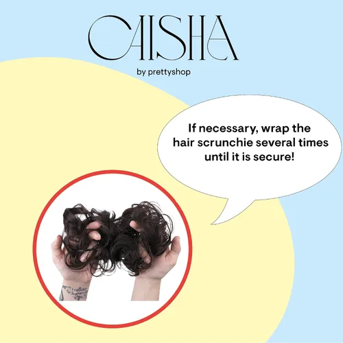 Miniatura 10 de CAISHA Prettyshop - Banda elástica XXL tipo postizo de cabello voluminoso ondulado, ideal para peinados recogidos de novias o rodetes desaliñados