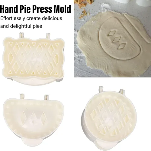 Miniatura 3 de Moldes para tartas de mano, 3 moldes para hornear mini moldes de pastel de mano, moldes de Navidad para tartas de mano, mini máquina para hornear