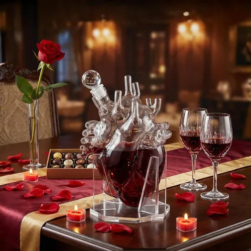 Miniatura 11 de Heart Decanter - Juego de decantador de whisky y vino, aireador de órganos, con texto en inglés «That Someone You Love», regalo para médicos