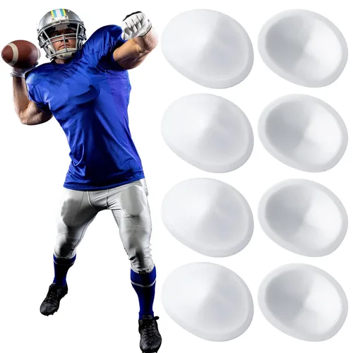 Meooeck 4 pares de rodilleras de baja altura con inserciones blancas ligeras para jóvenes, hombres, mujeres, niños, adultos, fútbol, baloncesto,