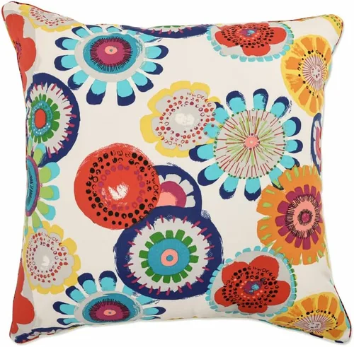 Miniatura 56 de Pillow Perfect - Cojines decorativos florales brillantes para interiores/exteriores, 2 unidades, lumbar - 11.5 x 18.5 pulgadas, verde/rojo Zoe