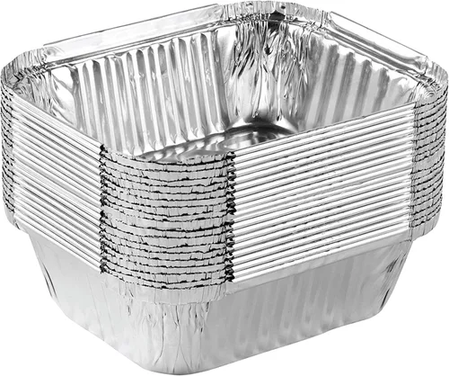 Miniatura 13 de PLASTICPRO Moldes desechables de papel de aluminio para llevar de 5 LB de 7'' X 10'' X 3'' pulgadas, moldes para hornear - utensilios de cocina