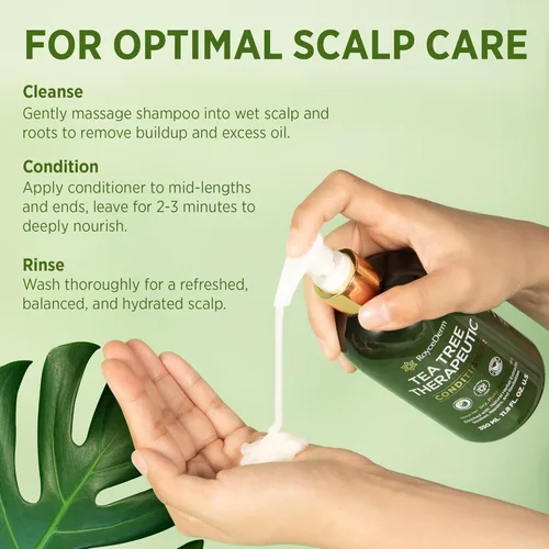 Miniatura 4 de Roycederm Champú y acondicionador antifúngico de árbol de té: solución completa para el cuidado del cuero cabelludo para foliculitis, cuero