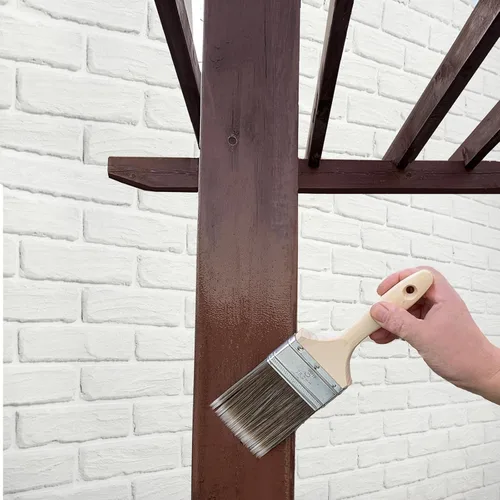 Miniatura 4 de Magimate Pincel de pintura con virutas de doble grosor de 3 pulgadas (2.992 in), cepillo versátil con mango de madera para muebles, paredes, vallas