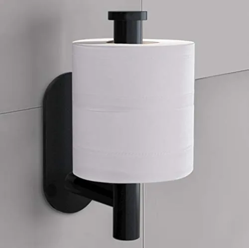 Soporte adhesivo para papel higiénico, soporte para rollo de espacio pequeño para cocina, baño, ganchos para pegar en la pared, acero inoxidable,