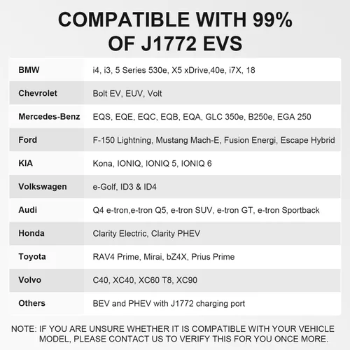 Miniatura 2 de KHONS Adaptador para Tesla a J1772 Adaptador Max 60A 250V Compatible con Tesla Móvil/Conectores de Pared, Cargadores de Destino Adaptador