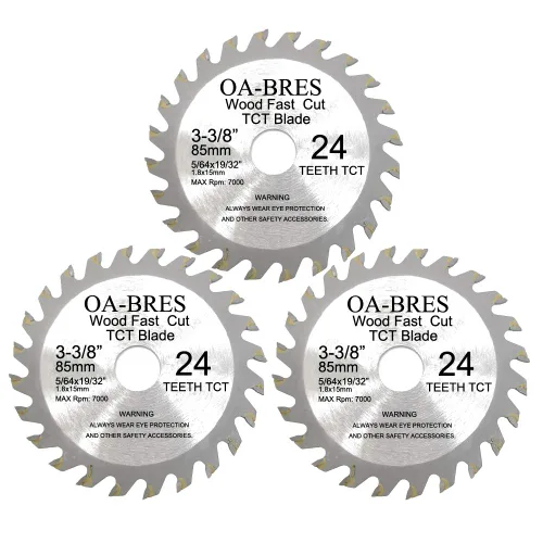 Hoja de sierra circular 24T de 3-3/8 pulgadas, hoja TCT de corte rápido con punta de carburo para Rockwell Versacut Versa Cut Rk3440k, Makita