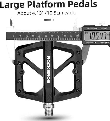 Miniatura 2 de ROCKBROS Pedales de bicicleta de montaña Pedales MTB Pedales ligeros de nailon compuesto Pedales planos de bicicleta 9/16 "DU Bearing Bike Pedales
