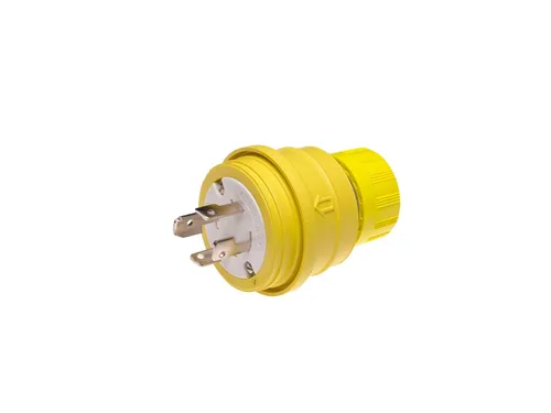 Miniatura 6 de Woodhead 28W76BLK Watertite - Enchufe de hoja de bloqueo de ubicación húmeda, cableado eléctrico negro con 3 cables/4 polos, configuración NEMA