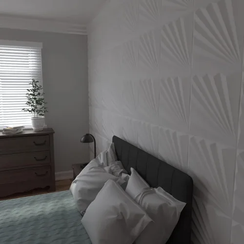 Miniatura 9 de Ekena Millwork WP20X20AAWH 19 5/8 pulgadas de ancho x 19 5/8 pulgadas de alto Aire EnduraWall Decorativo 3D Panel de Pared Cubre 2.67 pies cuadrados