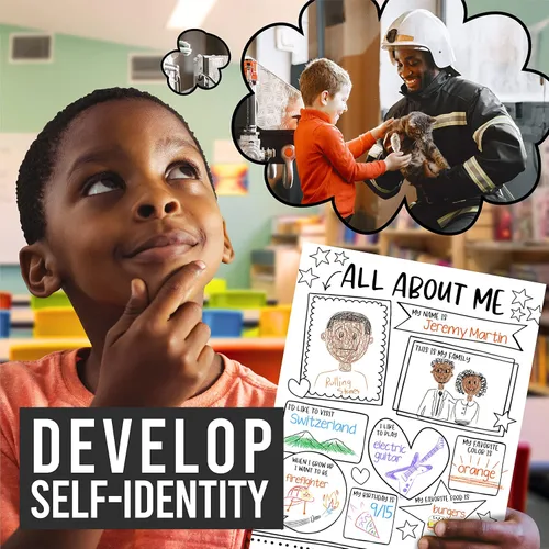 Miniatura 7 de Hadley Designs Póster All About Me para el aula, póster de 20 estrellas, artículos escolares de 100 días de escuela, póster de estrella