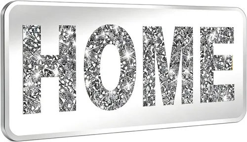 Miniatura 9 de ZOLAPI 3 piezas Letras Independientes BAR. Letras de Cristal Diamante Glamorosas. Vidrio Espejo Plateado Decoración del Hogar para Pared, Cocina
