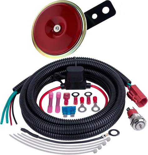 Miniatura 10 de Kit universal de bocina UTV con interruptor basculante LED y cable para carrito de golf, ATV, Polaris RZR, Ranger, General, Side by Side, Can-Am