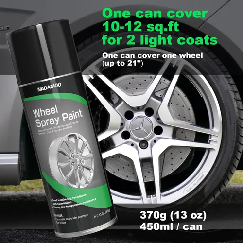 Miniatura 5 de NADAMOO Pintura en aerosol para llantas de aluminio, pintura semibrillante para llantas de coche en aerosol para recoloración y protección