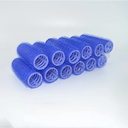 Miniatura 2 de 12 rizadores de pelo de plástico para cabello medio corto, rizador de pelo sin calor para flequillo, crea un peinado rizado natural, azul