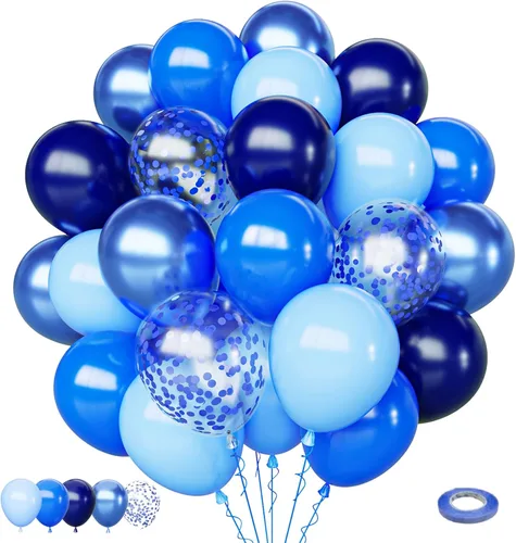 Miniatura 18 de 75 globos negros y dorados, globos de confeti negro y dorado de 12 pulgadas, globos de látex dorados para cumpleaños, Año Nuevo, boda, fiesta