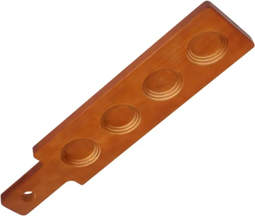 Miniatura 8 de Portavasos de madera de 16.92 x 3.93 x 0.59 pulgadas, bandeja creativa para bebidas para bar, cocina, comedor, servir