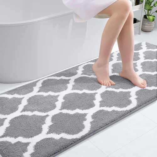 Miniatura 24 de OLANLY Alfombras de baño de 24 x 16 pulgadas, microfibra suave y absorbente, antideslizante y peluda, lavable a máquina, tapetes para el suelo