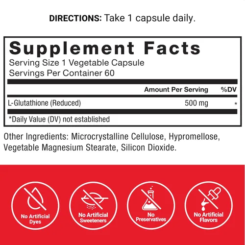 Miniatura 4 de Force Factor Suplemento de glutatión, suplemento antioxidante con glutatión reducido de 500 mg para una absorción y eficacia superiores