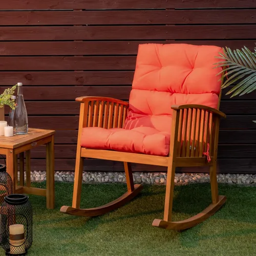 Miniatura 8 de Graffy Cojines para sillas de exterior de 45 x 22 x 4.5 pulgadas, cojín de asiento de respaldo alto con lazos, almohadillas de repuesto impermeables