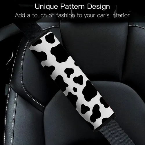 Miniatura 9 de Almohadilla Protectora para Cinturón de Seguridad del Automóvil, Paquete de 2 Almohadillas Suaves para Correa de Cinturón de Seguridad del Automóvil