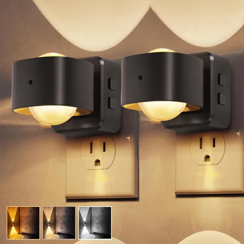Miniatura 16 de L LOHAS LED Proyector de luz nocturna, luces nocturnas enchufables a la pared, 2000 K/3000 K/5000 K, luz nocturna de temperatura de color ajustable