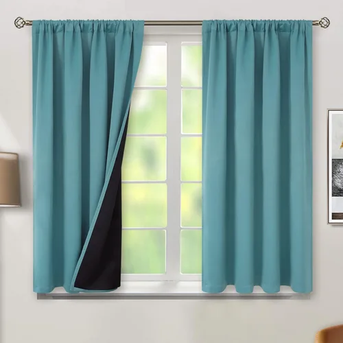 Miniatura 37 de BGment - Cortinas opacas para sala de estar de 63 pulgadas de largo, juego de 2 paneles, cortinas para oscurecer toda la habitación, cortinas