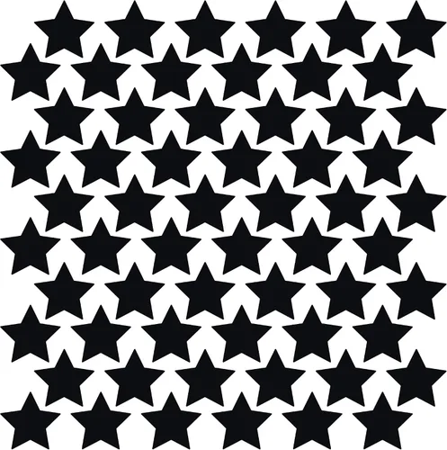 Miniatura 27 de LiteMark Durable Stars, calcomanía roja brillante de 5.5 pulgadas, uso en hormigón liso, azulejos, vidrio, paquete de 8 estrellas Rojo