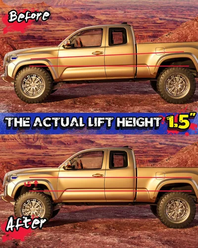 Miniatura 7 de KSP - Kit de nivelación delantera de 1.5 pulgadas para elevador Toyota Tacoma, espaciador de elevación delantera de 1.5 pulgadas para Toyota Tacoma