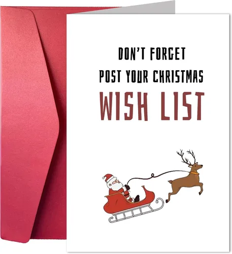 Miniatura 10 de Joycard Tarjetas de Navidad divertidas y humorísticas, tarjetas de felicitación de Año Nuevo, tarjeta de felicitación de Navidad para novio, novia