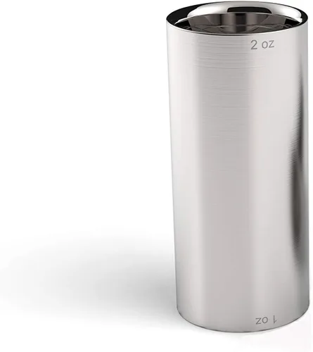 Outset Herramienta de bartending de doble pared, medidor de cóctel, 2 en 1, 1 oz y 2 onzas, acero inoxidable