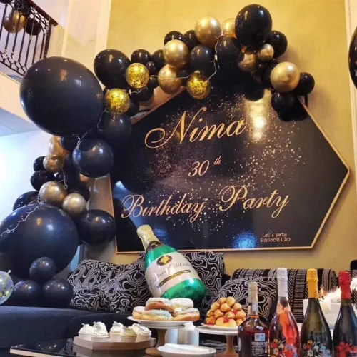 Miniatura 3 de Globos negros redondos de látex de 36 pulgadas (calidad prémium de helio), globos gigantes para sesiones de fotos, cumpleaños, bodas, festivales
