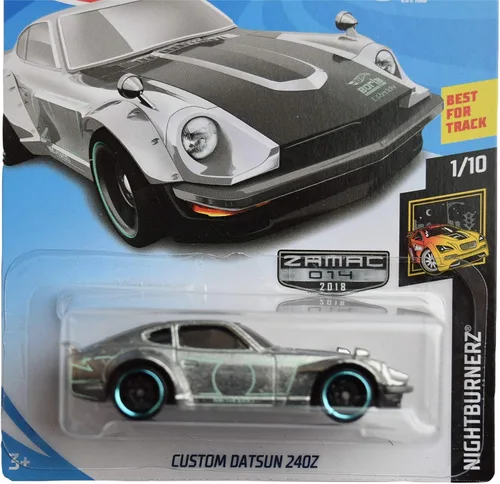 Miniatura 2 de Hot Wheels Zamac Custom Datsun 240z 2018 Tarjeta de mes Nightburnerz 1/10