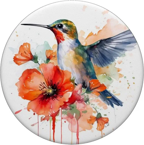 Miniatura 3 de PopSockets PopGrip intercambiables con diseño de flor de amapola