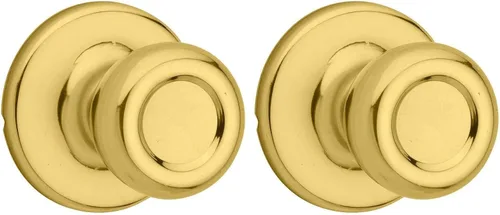 Miniatura 9 de Kwikset Tylo Pomo de Puerta Ficticio, Manija de Una Sola Cara para Armarios, Puertas Dobles Francesas y Despensa, Pomo de Puerta Interior de Latón
