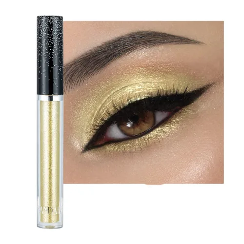 Miniatura 20 de Sombra de ojos líquida con efecto brillante de larga duración, sombra de ojos con pigmento brillante, maquillaje con brillo y purpurina