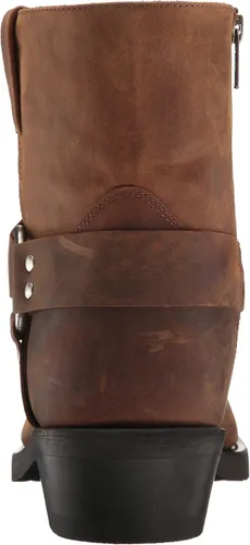 Miniatura 3 de Botas de motocicleta forradas de cuero con arnés de tobillo para, marrón desgastado