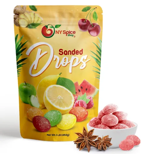 Miniatura 13 de NY SPICE SHOP Mix Fruits - Gotas de caramelo lijadas, 1 libra de gotas lijadas antiguas, dulces frescos y deliciosos a granel, caramelo duro lijado