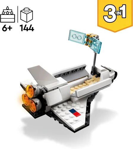 Miniatura 3 de LEGO Creator 3 en 1 Juguetes de transbordador espacial - Juego de construcción de juguetes espaciales para niños y niñas, de 6 años en adelante