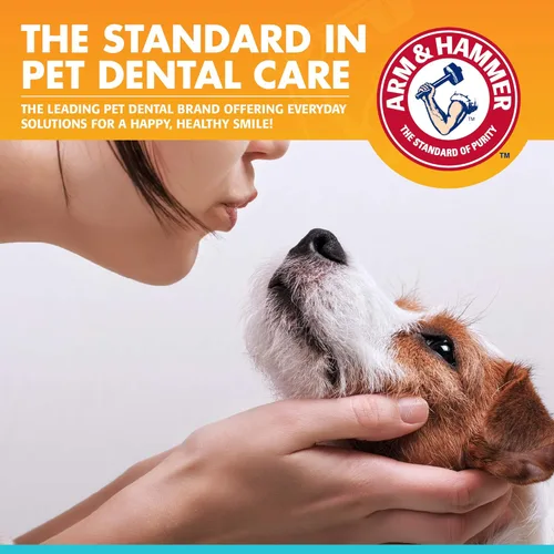 Miniatura 5 de Arm & Hammer Pasta de dientes enzimática de aliento fresco para perros, sabor a vainilla y jengibre, bicarbonato de sodio, gel dental que elimina