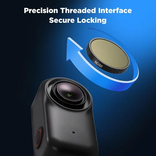 Miniatura 4 de Haoge Filtro de difusión negra de 1/4 para DJI Osmo Nano, filtro de lente de niebla cinematográfica de ensueño, filtro de vidrio óptico HD