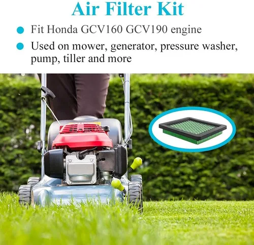 Miniatura 2 de HOODELL Kit de afinación de filtro de aire GCV160 para Honda GCV190 GC190 GC160 GX100 Motor HRC216 HRR216 HRR2169VKA HRX217 Cortacésped, reemplazar
