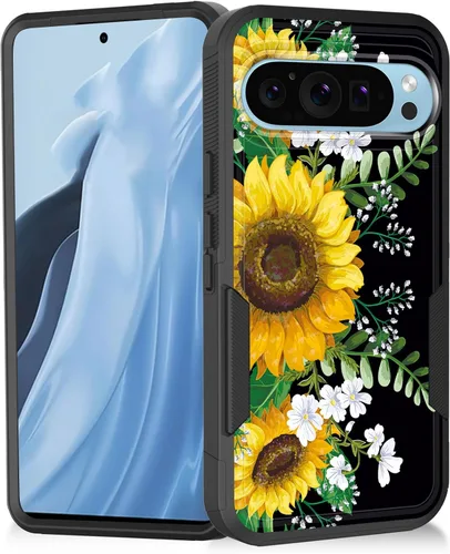 Miniatura 28 de Funda para Pixel 7a, resistente de doble capa híbrida de policarbonato duro de goma suave a prueba de golpes para Google Pixel 7A 6.1 pulgadas