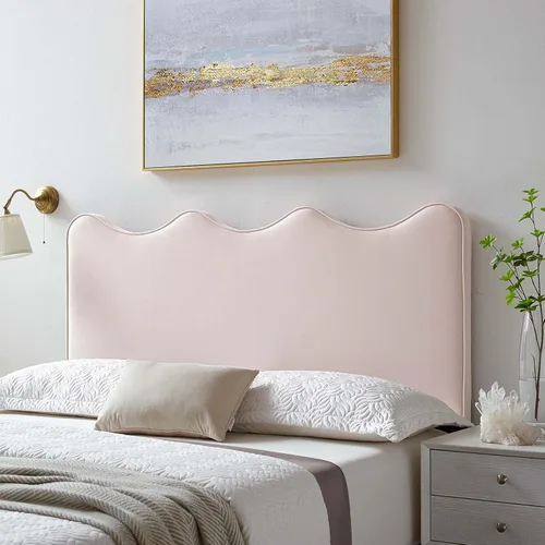 Modway Athena Performance - Cabecera de terciopelo tamaño individual, color rosa