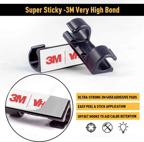 Miniatura 2 de Clips para cables con fuerte adhesivo autoadhesivo, XIAOXI organizador de gestión de cables para TV y PC, soporte adhesivo para cables, ordena