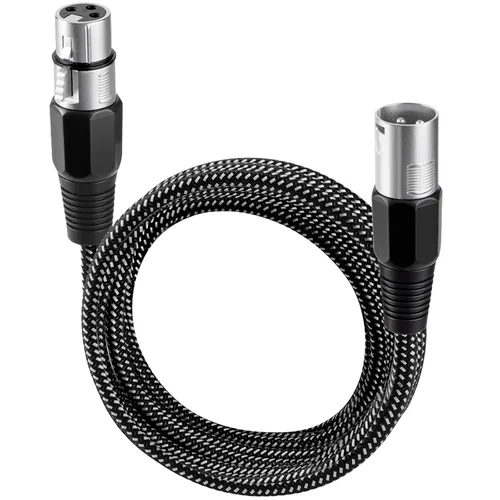 Miniatura 21 de Cable XLR KINXIYU 3 pies, cable de micrófono 3 Pin Nylong trenzado balanceado XLR macho a hembra, cables de parche de micrófono de servicio pesado