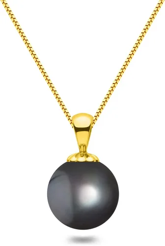 Collar con colgante de perlas cultivadas de agua dulce AAAA japonés negro de 6 a 0.531in, collar solitario de 16 pulgadas18 pulgadas, joyería Orien