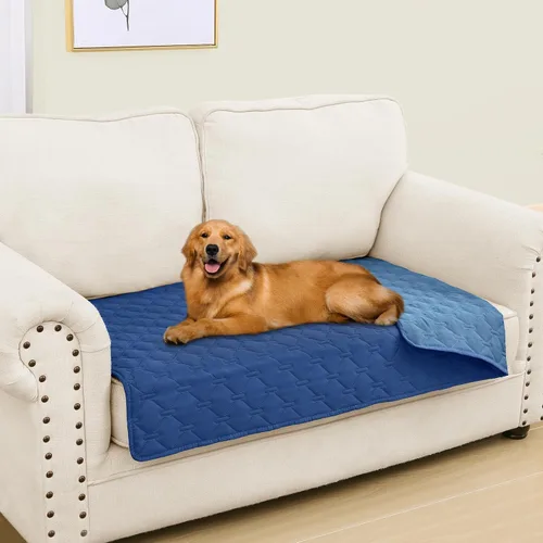 Miniatura 14 de Smiry Funda Impermeable para Cama de Perro, Manta Suave Reversible para Mascotas, Lavable a Prueba de Fugas para Gatos y Perros, Funda para Sofá