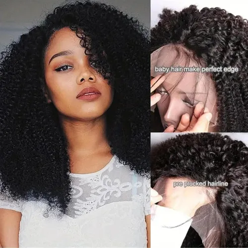 Miniatura 3 de Peluca de Bob rizada de 8 pulgadas de cabello humano 13x4 con encaje frontal, pelucas de cabello humano con densidad 200, sin pegamento